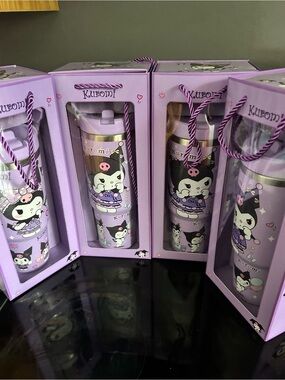 Kuromi Purple Character Travel Tumbler - Cute Sanrio-style Design